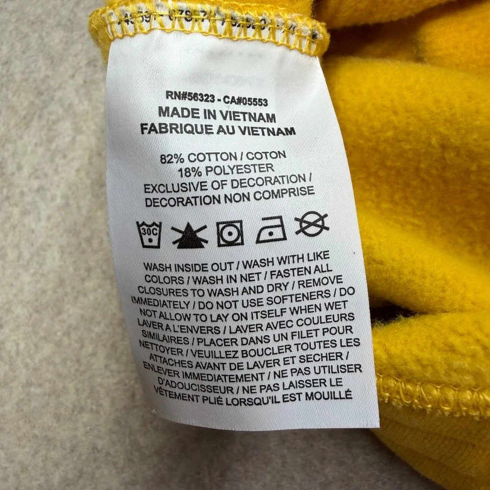 Jordan Mens Yellow Fleece Jumpman Graphic Sweatpants Medium Sporty Athleisure